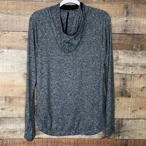 Athleta Uptempo Pullover Hoodie Long Sleeve Top Charcoal Gray SZ Small - Picture 6 of 10